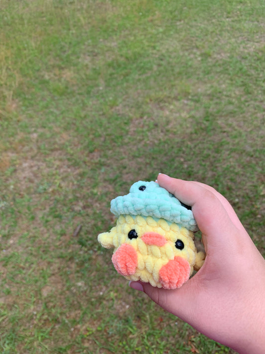 Baby Chick w/Frog Hat Plush